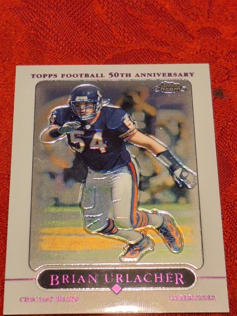 Topps Football 50Th Anniversary Brian Urlacher Chicago Bears Card - Used